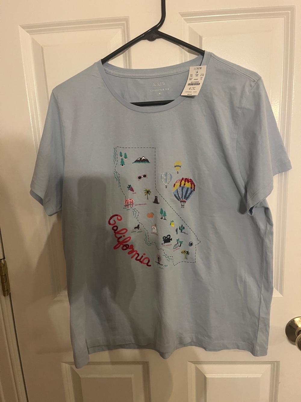 J. Crew collectors tshirt  Light Blue California Map Graphic Tee